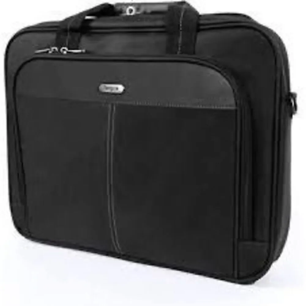 Targus Classic Slim Ergonomic Briefcase Laptop Black Messenger Bag 16 Adjustable